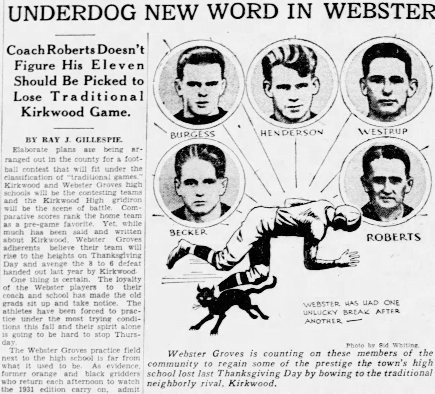 1931: Underdog Webster